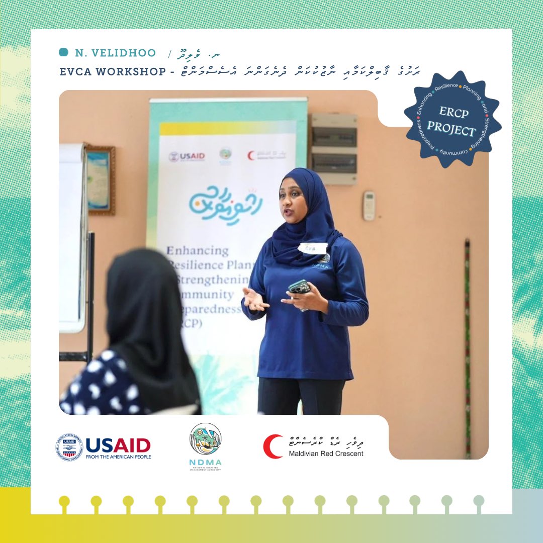 maldivianrc's tweet photo. #ERCPProject update 🔵 In October we conducted Enhanced Vulnerability and Capacity Assessment (EVCA) workshop with stakeholders in Velidhoo https://t.co/kCHwg3sfuH