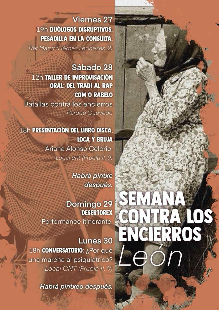 Marcha al psiquiátrico de Santa Isabel en León el 31 de diciembre para apoyar a la gente que sufre el encierro en los psiquiátricos. No queremos encierros para nadie, no queremos que se sostenga la lógica del castigo, de la obligación de tomar medicación, de las contenciones...