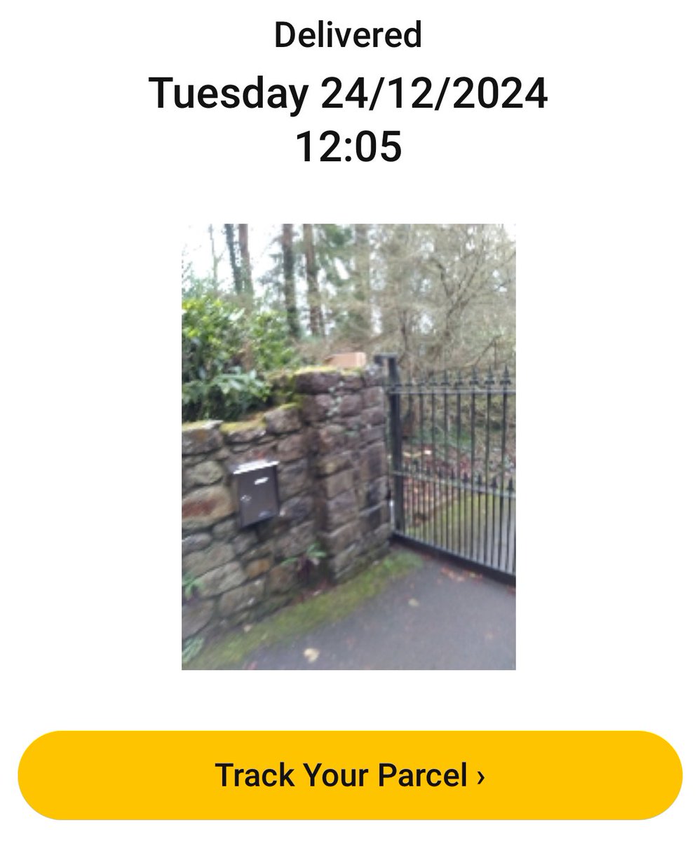 Oh <a href="/UPS/">UPS</a>, if Santa can make it down a chimney surely you can make it to the front door… 😆