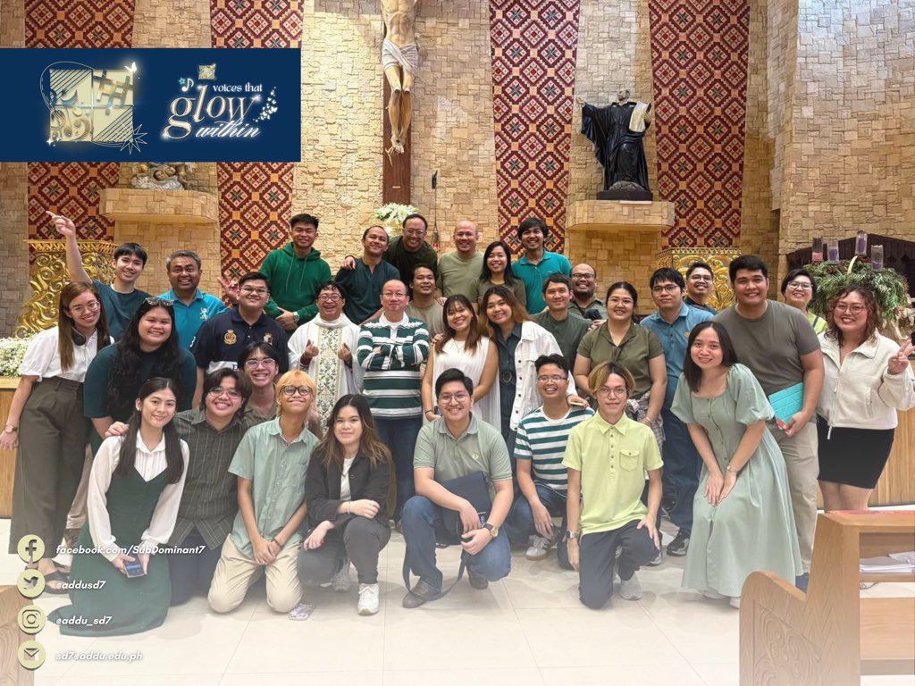 addusd7's tweet photo. 𝗟𝗢𝗢𝗞 | The esteemed members and alumni of the Subdominant 7 graced the Ninth Day of the Misa de Gallo service on the 24th of December in the year 2024 at the incandescent Our Lady of the Assumption Chapel. 🩵

#VoicesThatGlowWithin 🌠🌟🎶 https://t.co/tNF9B12F8W