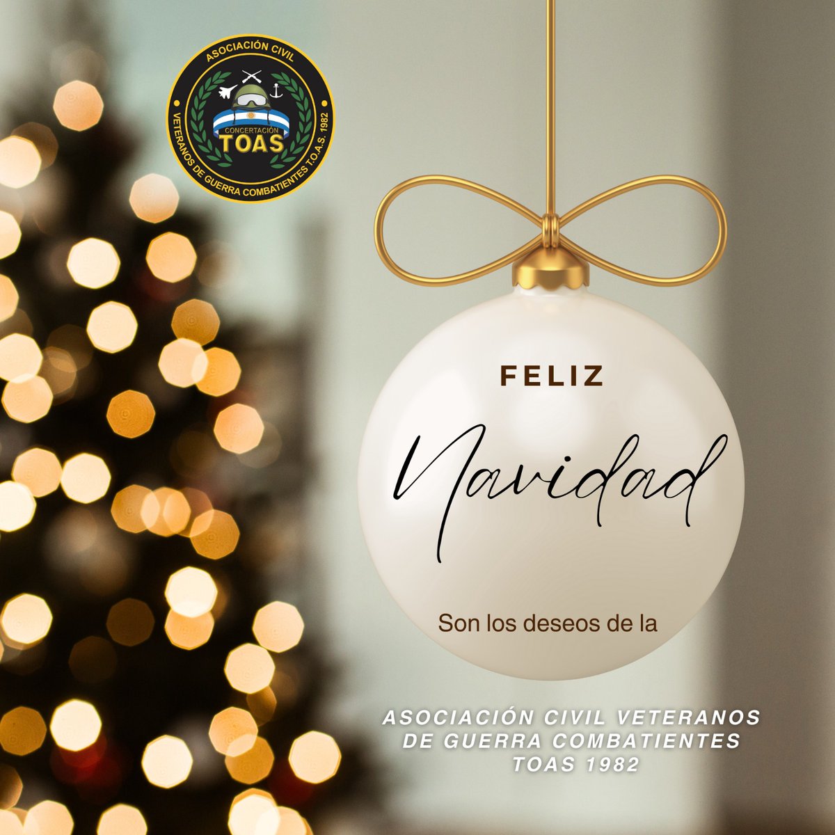 ConcertaTOAS's tweet photo. Desde @ConcertaTOAS les deseamos a todos los argentinos una Feliz Navidad! Especialmente a los veteranos de guerra T.O.A.S aun no plenamente reconocidos por el Estado Nacional https://t.co/shUgYwK6id