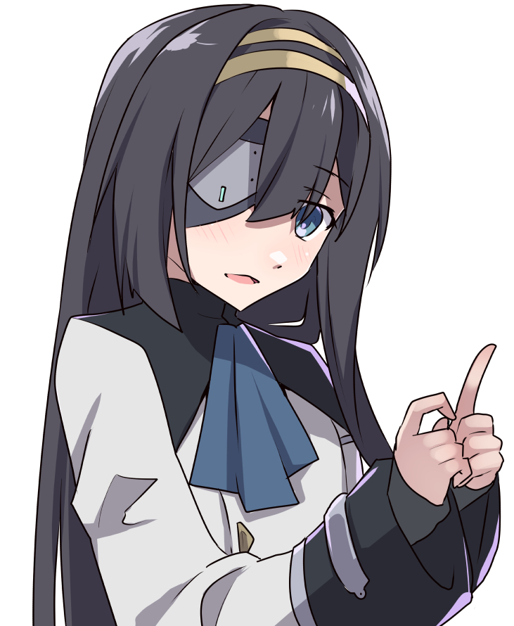 普段は眼帯(なお普通に自分で外せる) 