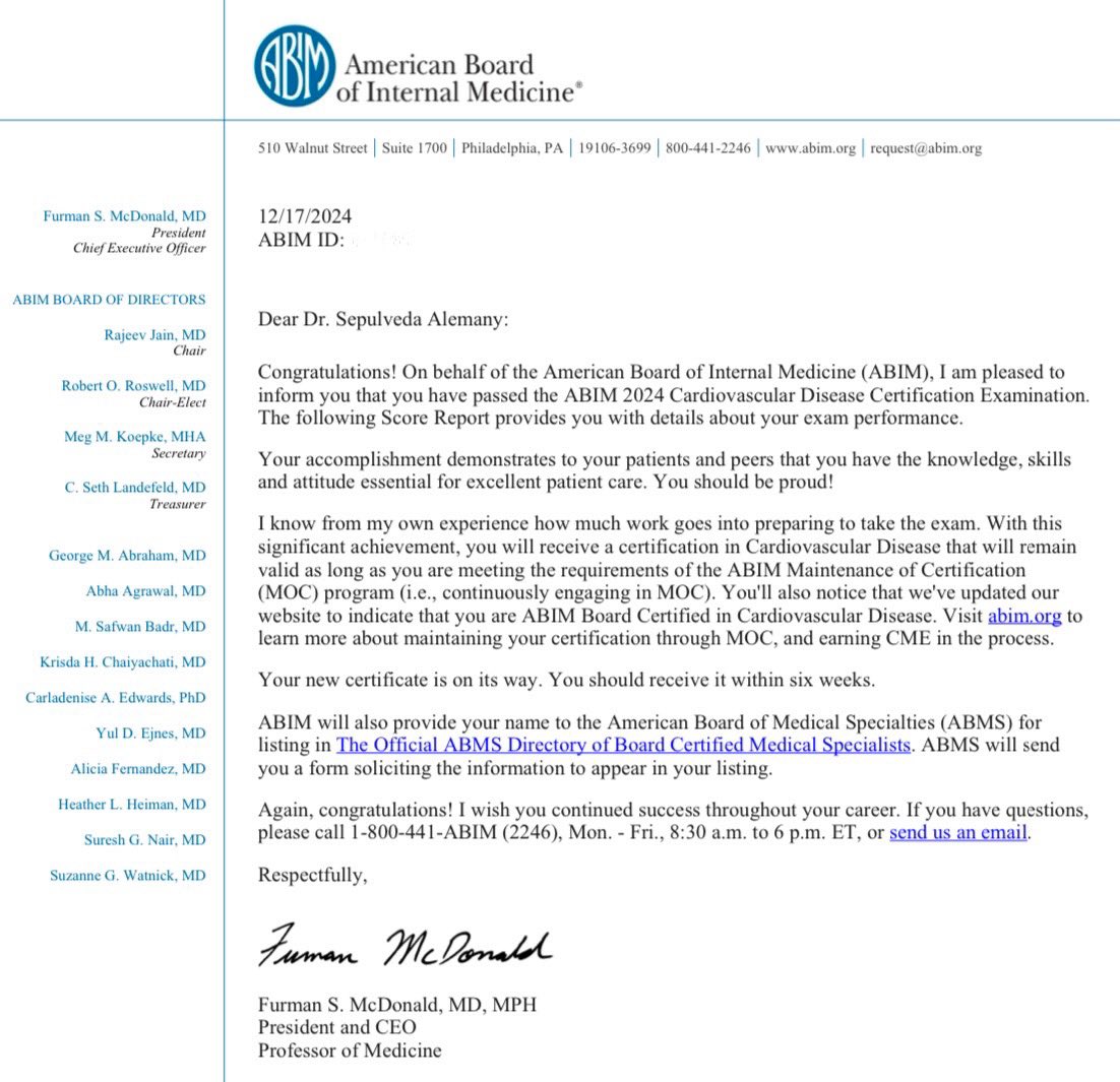 Hector E. Sepulveda-Alemany, MD FACC (@hsepulveda_md) on Twitter photo So much to celebrate and be grateful for this year! 🎉🤩
Board Certified in Cardiovascular Diseases ✅🏆 and elected to Fellowship in the American College of Cardiology 🫀🎓
Looking forward to ACC.25 in Chicago!!!
<a href="/ACCinTouch/">American College of Cardiology</a> #ACC25 So much to celebrate and be grateful for this year! 🎉🤩
Board Certified in Cardiovascular Diseases ✅🏆 and elected to Fellowship in the American College of Cardiology 🫀🎓
Looking forward to ACC.25 in Chicago!!!
<a href="/ACCinTouch/">American College of Cardiology</a> #ACC25