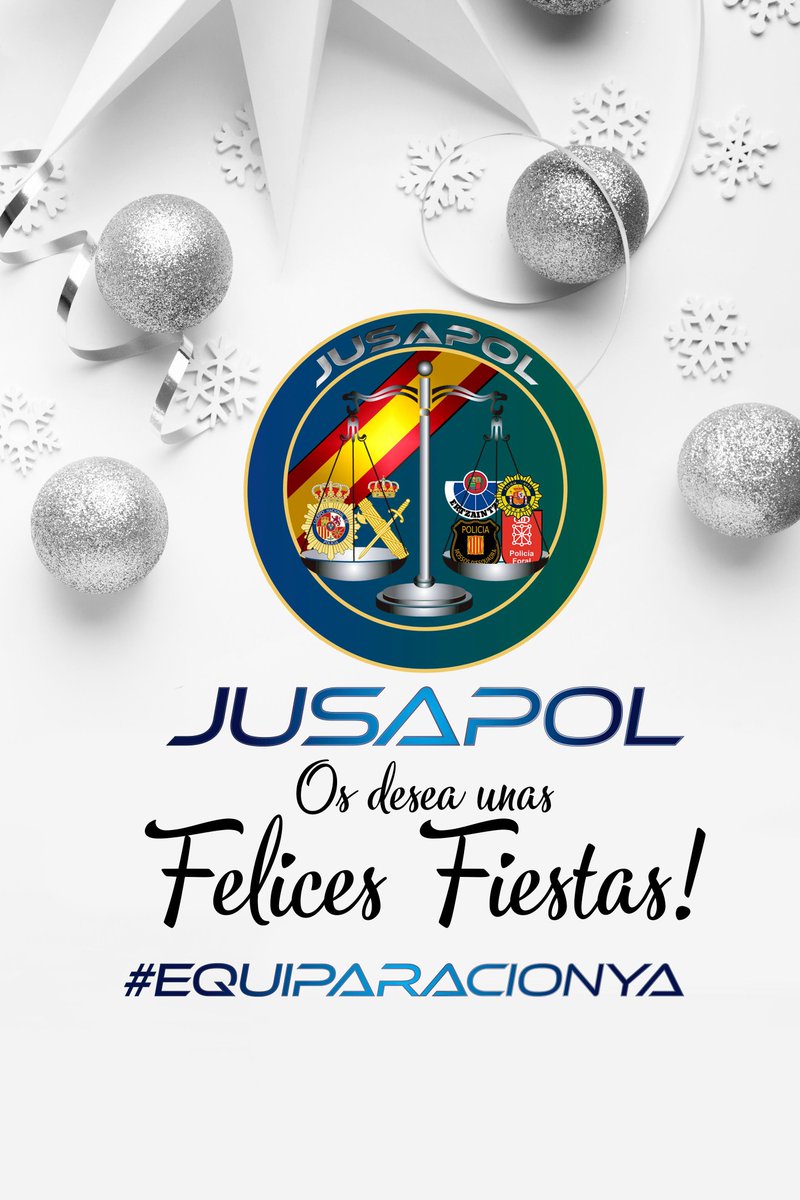 Desde Jusapol os deseamos #FelizNavidad2024 💚💙

Especialmente a nuestros compañeros que estarán fuera de sus hogares lejos de sus familias. Y a todos aquellos que velarán por tu seguridad cuando estés cenando.

Seguiremos luchando por su #EquiparacionYa y el reconocimiento de