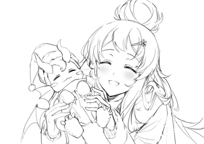 色塗り終わらん!!けどメリクリ!!!🎁🐉🎄✨ 