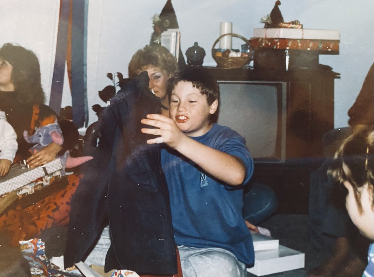deepcallingdeep's tweet photo. I should have known better with the theatrical release of A Christmas Story two years prior in 1983. But I was eleven and in fifth grade. I had begun the very slow transition from every gift being Star Wars everything to setting my sights on a Levi’s blue jean jacket. Maybe it was seeing Michael J. Fox in Back to the Future or Judd Nelson in The Breakfast Club, but I knew I needed a cool upgrade if I wanted to be noticed by the school girls.

While this entire post significantly dates me, I should note that I probably ripped the page out of the Sears catalog, circled the jean jacket with my blue Bic ink pen, and put it in an envelope for Santa— or maybe just my parents to discover. Like Ralphie dreaming about a Red Ryder BB Gun, I lay in bed imagining how my life would change once I went to school for the first time wearing my new jacket. Who would be cooler than me? Should they put me in the next Back to the Future movie instead of Michael J. Fox? Life was about to be different for me because of that jacket. I just knew it.

But then Christmas Eve happened, and I still wonder how parents could wreck the hopes and dreams of a kid for twelve long hours. How extended family— and likely Santa himself— could be insiders to such an insidious plan. I opened my gifts at my grandparent’s house and received all the usual grandparent gifts. No surprises. I didn’t expect the jacket until Christmas morning anyway. But then, my cousin who is two weeks older than me, opened his gifts. To my shock, my dismay, my utter devastation, the last gift he ripped apart revealed MY JEAN JACKET. Not another type of jean jacket— THE JEAN JACKET I had circled in the Sears catalog.

I had been slighted. I had been betrayed. Had my grandparents not been given the right information? Had someone lost my envelope with its very specific instructions? I watched my cousin smile with elation while I sat nauseously, putting my hands through my hair, believing that even the Christ-child was crying in his manger for my misfortune.

I suppose waking my parents at 4 am on Christmas Day was my form of retribution. Whether I believed I was getting that jean jacket or not, I still had some Star Wars characters to open up. I can’t remember if it was the first or last gift I opened, but when I tore the wrapping paper of that box and saw that jacket, I cried in crusty-eyed elation. All my hopes and dreams had come true. I would finally be the coolest kid on the block. I may have even put it on and gone back to bed.

To this day, we laugh at this story. It’s even funnier with the photos. But as I replay that memory and look at the pictures, I can’t help but think how relevant that story is for us now. We all have hopes, dreams, and aspirations about how we see our lives. We imagine life being one way, but often feels out of reach— or worse, spiraling out of control. In our darkest moments, we feel like all is lost. We can't see any other reality than the devastation we are in.

That is the place where our hearts break. Where we want to give up. Where we sit with our heads in our hands, seemingly overcome in defeat.

Of course, what you may be going through is far more serious than not getting a jean jacket. But the principle is the same. In the dark of night, it is impossible to imagine the light ever breaking. It is difficult to believe your life ever being different, or your circumstances ever changing. It is hard to visualize a reality in which your pain subsides and transforms you— making you a stronger, more resilient, and filled with greater wisdom and perspective.

But listen, the light eventually breaks. And when it does, we often find that the waiting, the disappointment, and the heartbreak were not the end of our story, but the beginning of something greater than we could have ever imagined. That is my hope and my hope for each of you this Christmas.

Question

When have I faced moments of disappointment or darkness, and how might those experiences have shaped me into a stronger, more hopeful, and resilient person?

Peace,

Brandon