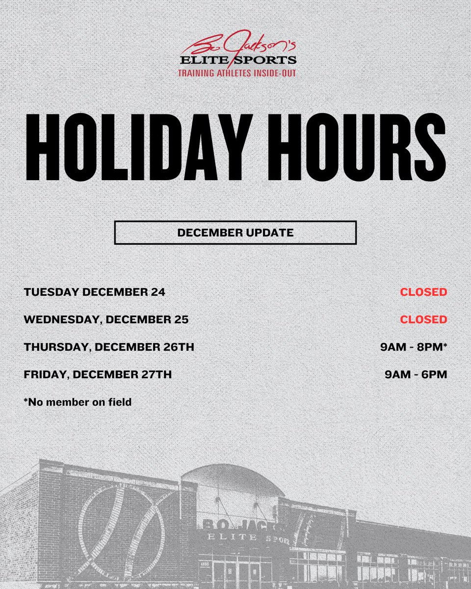 Bo Jackson Dome (@bodomecbus) on Twitter photo Holiday Hours Update for this Week❗ Holiday Hours Update for this Week❗