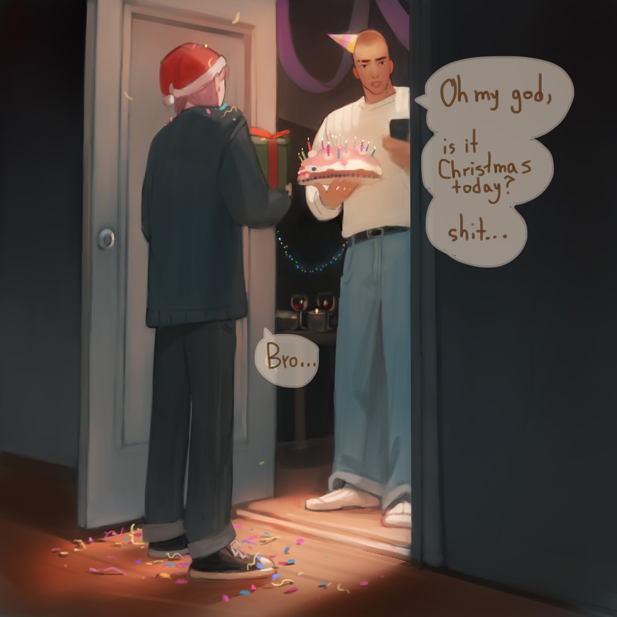 A Christmas gift 
Actually, it’s the first time in Jay’s life that someone forgot about Christmas but remembered his birthday