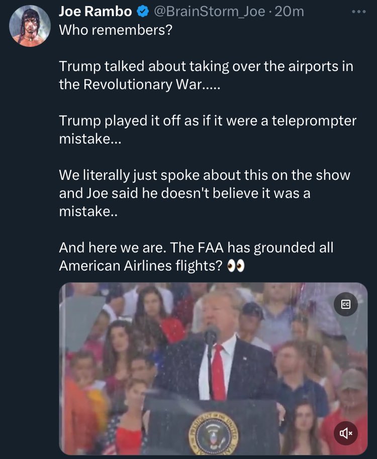 PokerPolitics's tweet photo. Everything the God Emperor says is accurate and intentional. If you think he sounds like a senile buffoon you are wrong and need to figure out the actual message he is trying to broadcast to the world. https://t.co/CzSpIfN37Y