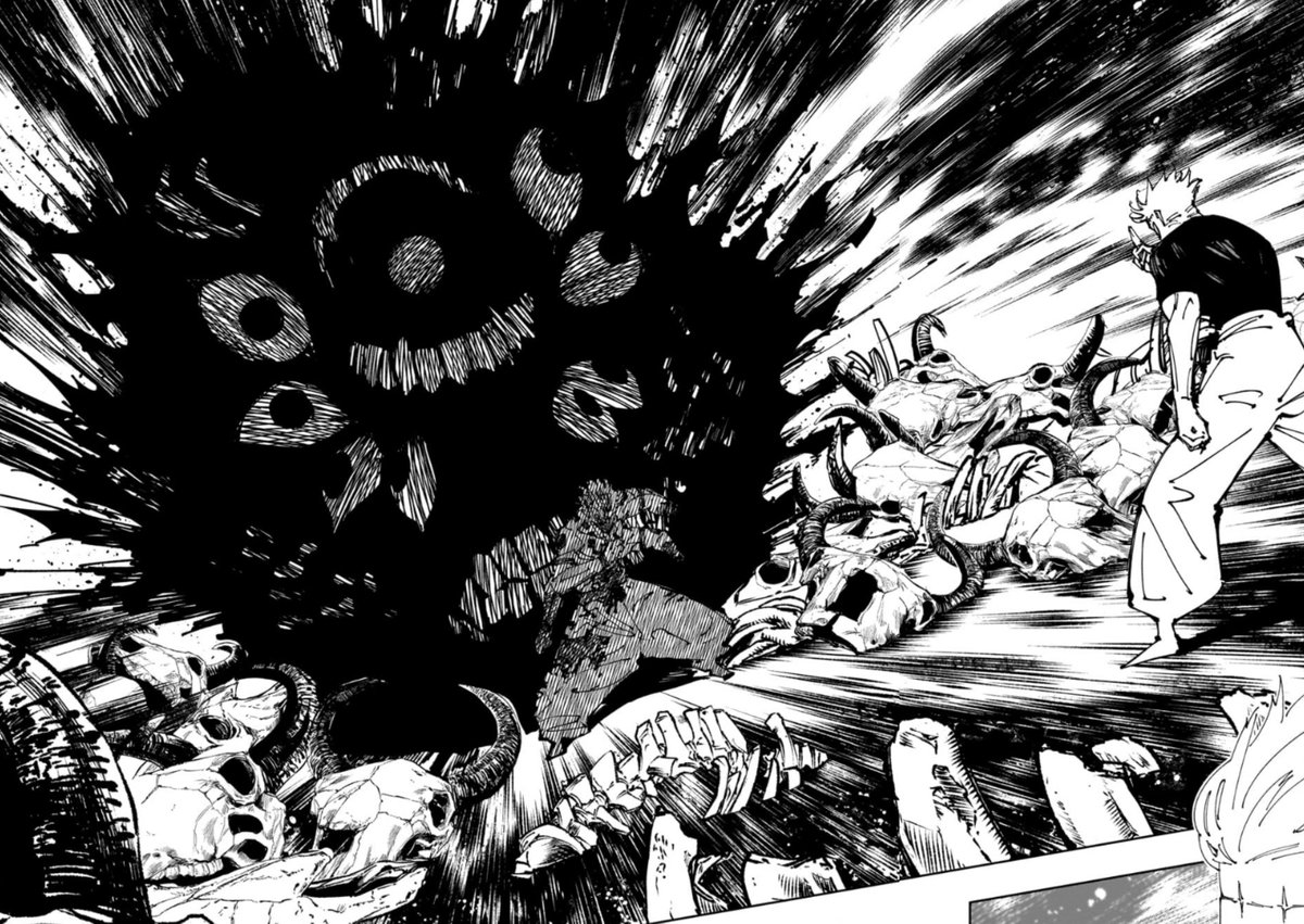 Go_Jover's tweet photo. SUKUNA'S INCOMPLETE DOMAIN LOOKS EVEN MORE MENACING IN THE REDRAW!! https://t.co/KukqloGSwh