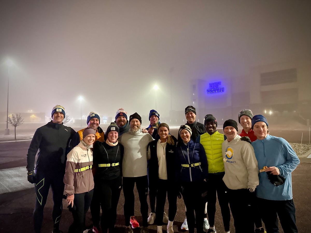 Christmas Eve run with some really great friends. Thankful for The 437 Project community and the work these folks are doing to build awareness around suicide prevention in South Dakota.