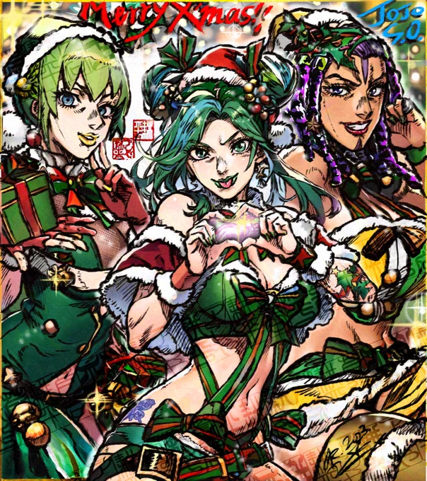 Merry Xmas Eve#クリスマス #Xmas #MerryChristmas #Christmas2024  #jojo #ストーンオーシャン #stoneocean #空城徐倫 #jojo_anime #jjbafanart #Christmas  #JJBA #DailyPost 