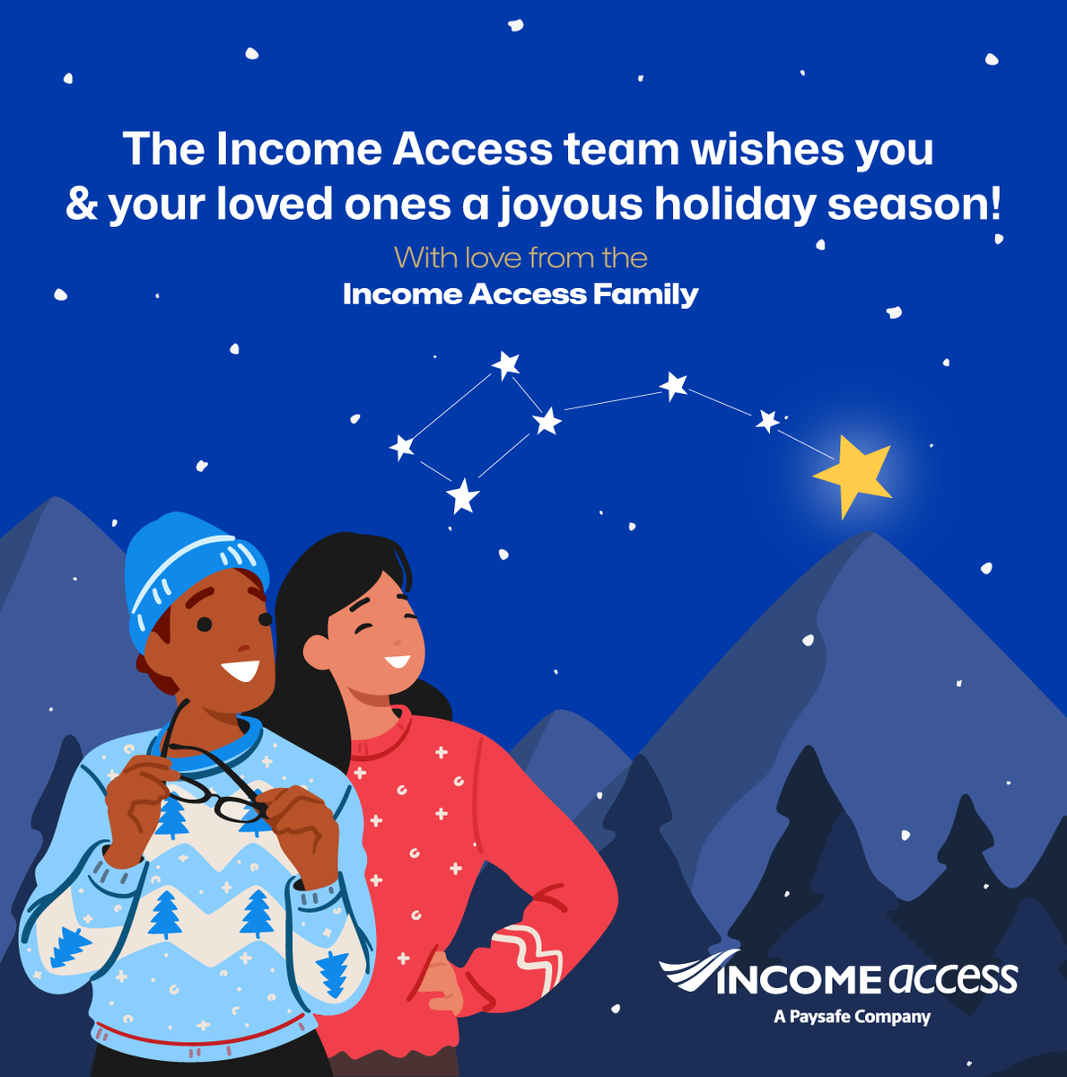 🎄✨ Happy Holidays from Income Access!

Thank you to our clients, partners, and team for an amazing 2024. Wishing you joy, peace, and time with loved ones. Here’s to an exciting 2025! 🎁❄️

#HappyHolidays #SeasonGreetings #IncomeAccess