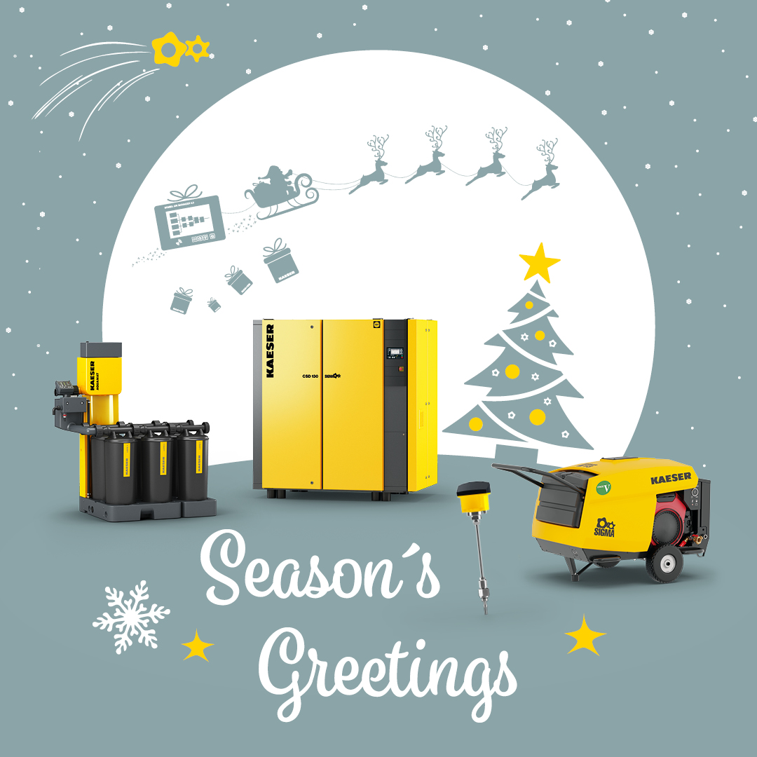 Merry Christmas from KAESER USA! 

Reminder: KAESER USA offices are closed Dec 24 and 25. If you need emergency support, you can contact us by phone at 877-788-1829 or 540-898-5500.