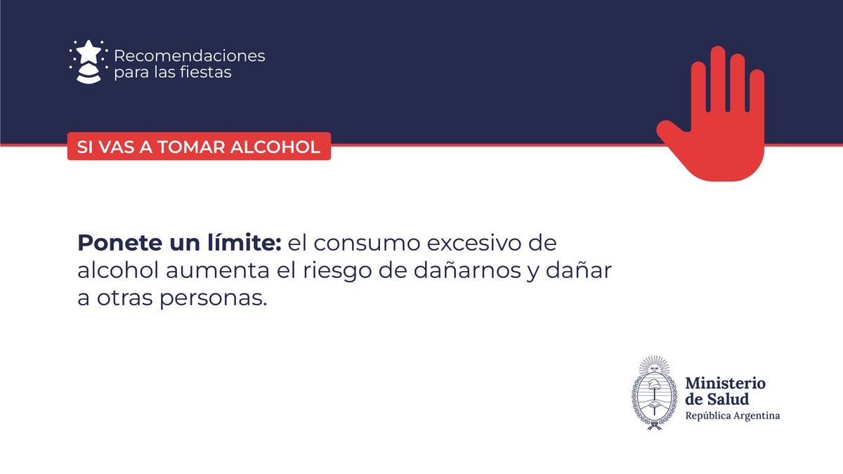 Recomendaciones para las fiestas 🌟

🥂 Disfrutá seguro: si vas a tomar alcohol, designá como conductor a alguien que no lo haga o usá transporte público.

Elegí cuidarte 💙