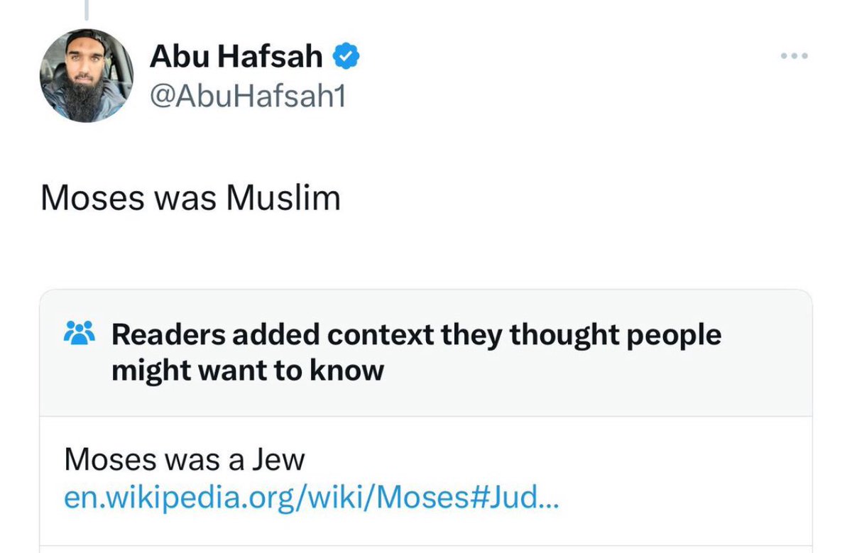 I repeat

Moses was a Muslim