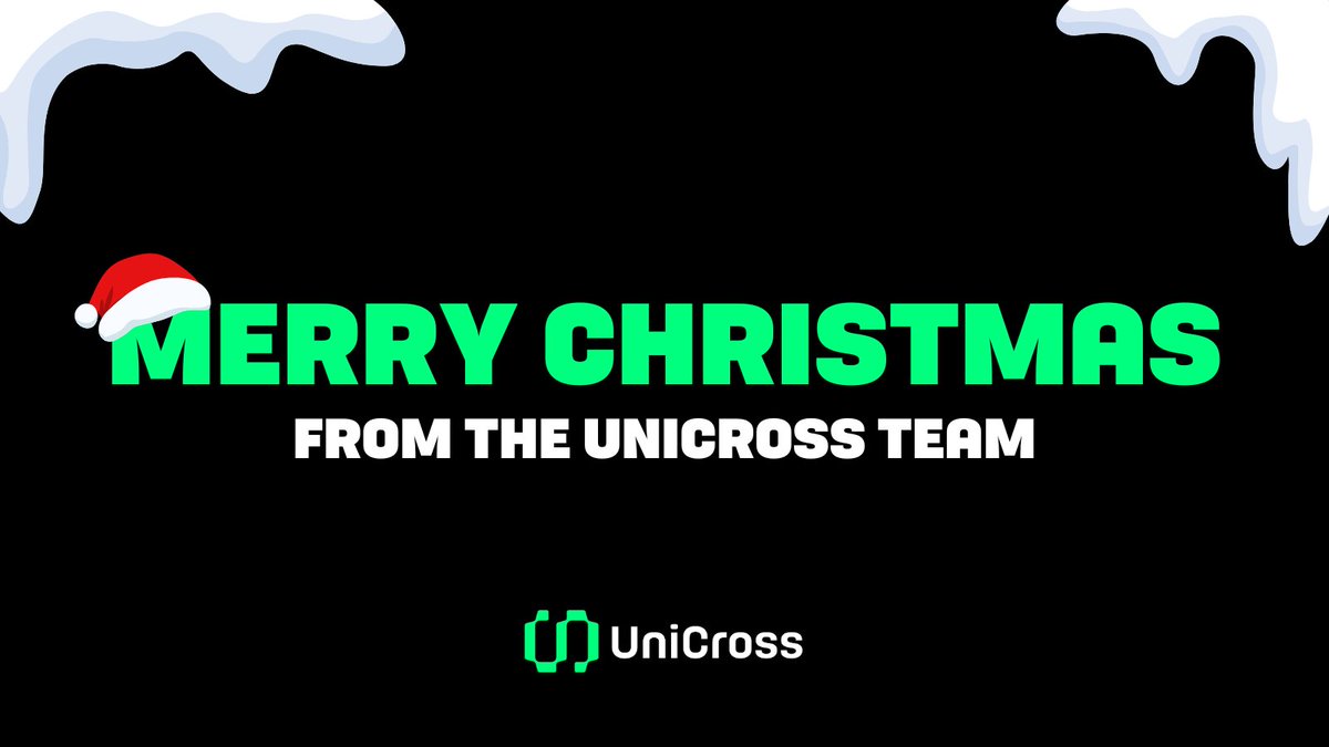 The UniCross Team wishes all you degens Merry Christmas!

May your portfolios be as full as Santa’s sack and your transactions as smooth as his sleigh ride. Here's to all your crypto wishes come true this holiday season!! 🤶
