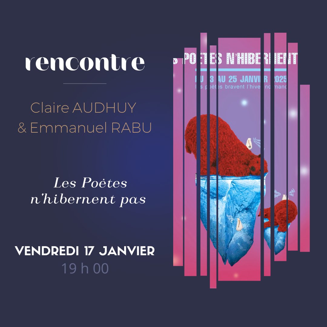 Retrouvez-nous le 17 janvier à partir de 19h à la librairie.