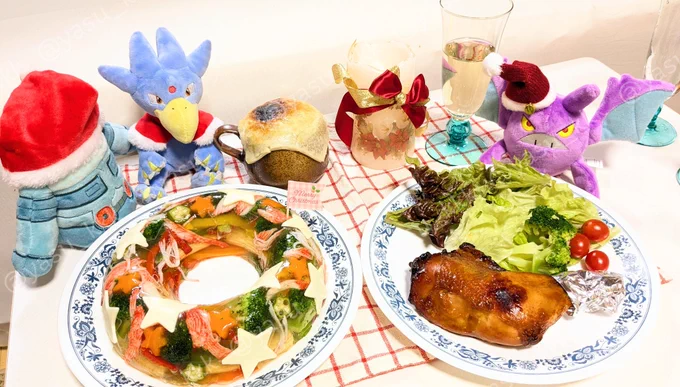 今年のクリスマス!今回はケーキも久々に作りました 