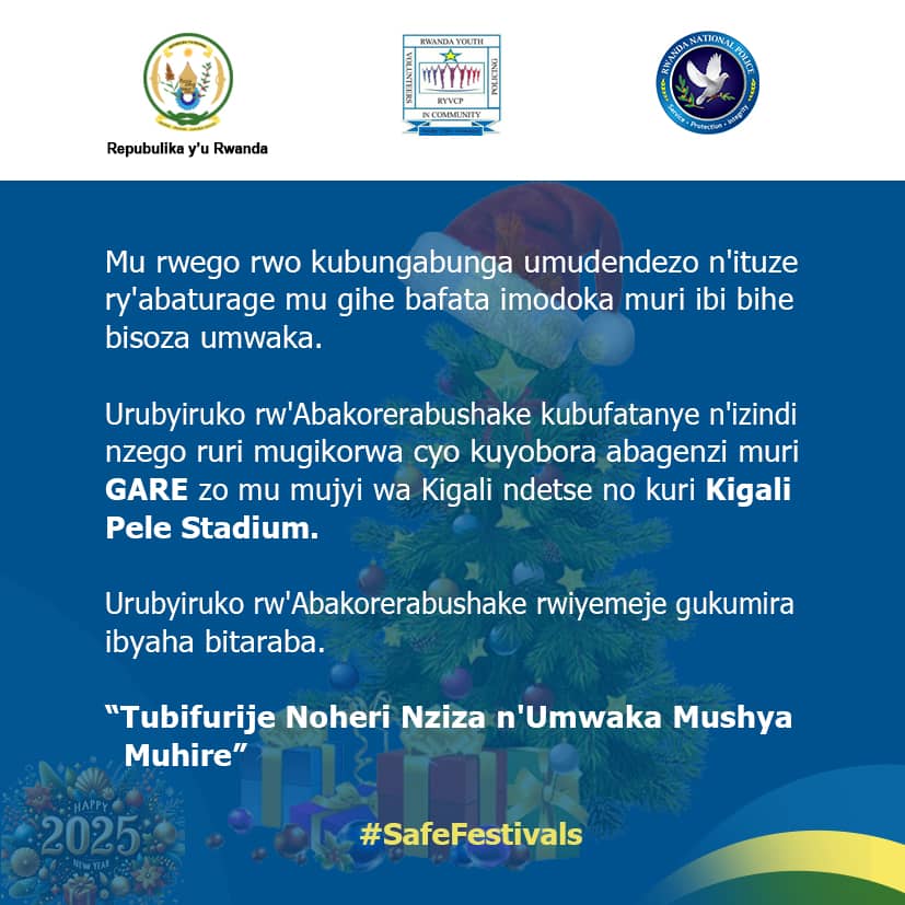 Dukumire ibyaha bitaraba cyane cyane muri iyi minsi mikuru isoza umwaka.
#SafeFestivals 
Tubifurije Noheri Nziza n'Umwaka Mushya Muhire. 

<a href="/Nyarugenge/">Nyarugenge District</a> <a href="/CityofKigali/">City of Kigali</a> 
<a href="/Rwandapolice/">Rwanda National Police</a> 
<a href="/RwandaYouthVol1/">Rwanda Youth Volunteers</a>  <a href="/RwandaLocalGov/">Ministry of Local Government | Rwanda</a> 
<a href="/KubanaRichard/">Kubana Richard</a> 
<a href="/dusengiyumvas/">Samuel DUSENGIYUMVA</a> 
<a href="/EricBayisenge/">Eric Bayisenge T.</a>