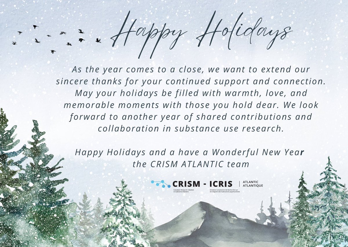 Happy Holidays from all of us at the CRISM Atlantic Node.
Please find our latest Newsletter here:
us21.campaign-archive.com...