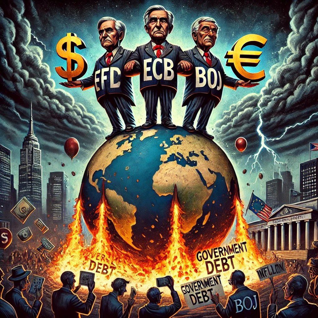 Fed, ECB, and BOJ: The Modern Troika Caught Between Inflation and Reality.

The grotesque theater of the world's central banks in 2024 has unveiled one of the greatest financial illusions in history.
