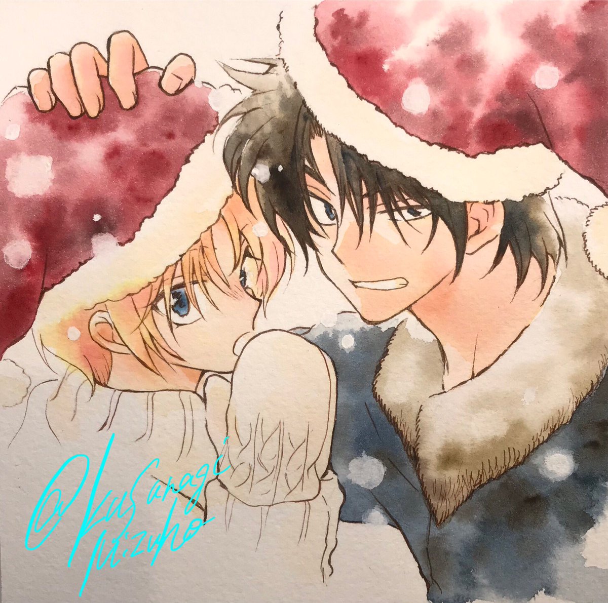 KusanagiMizuho's tweet photo. メリークリスマス🎄✨

時間なくて過去絵ハクとユンですが〜🙏 https://t.co/wblVWkaycP