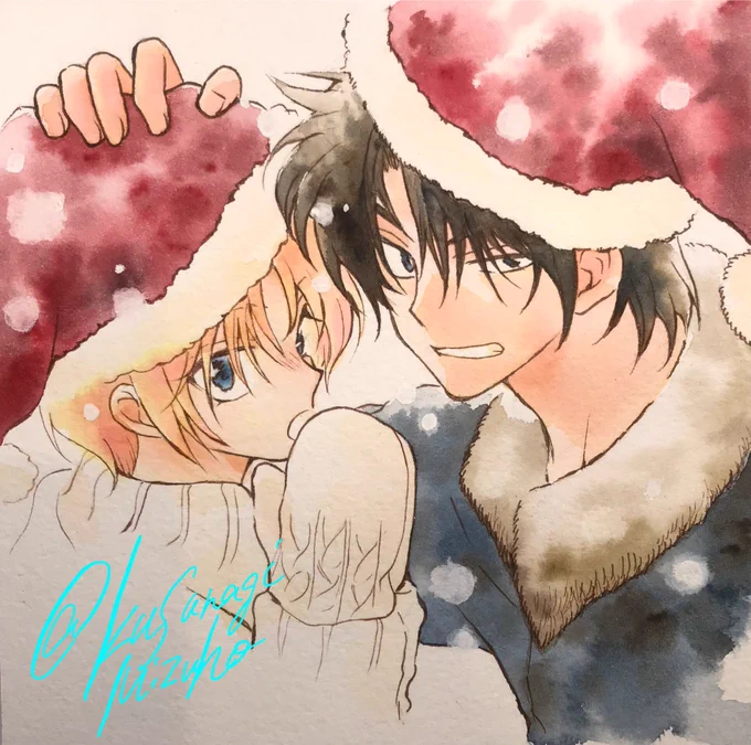 メリークリスマス時間なくて過去絵ハクとユンですが〜 