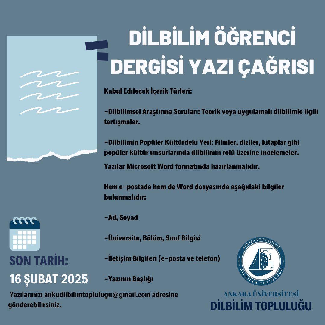 Ankara Üniversitesi Dilbilim Topluluğu (ADİT) tweet media
