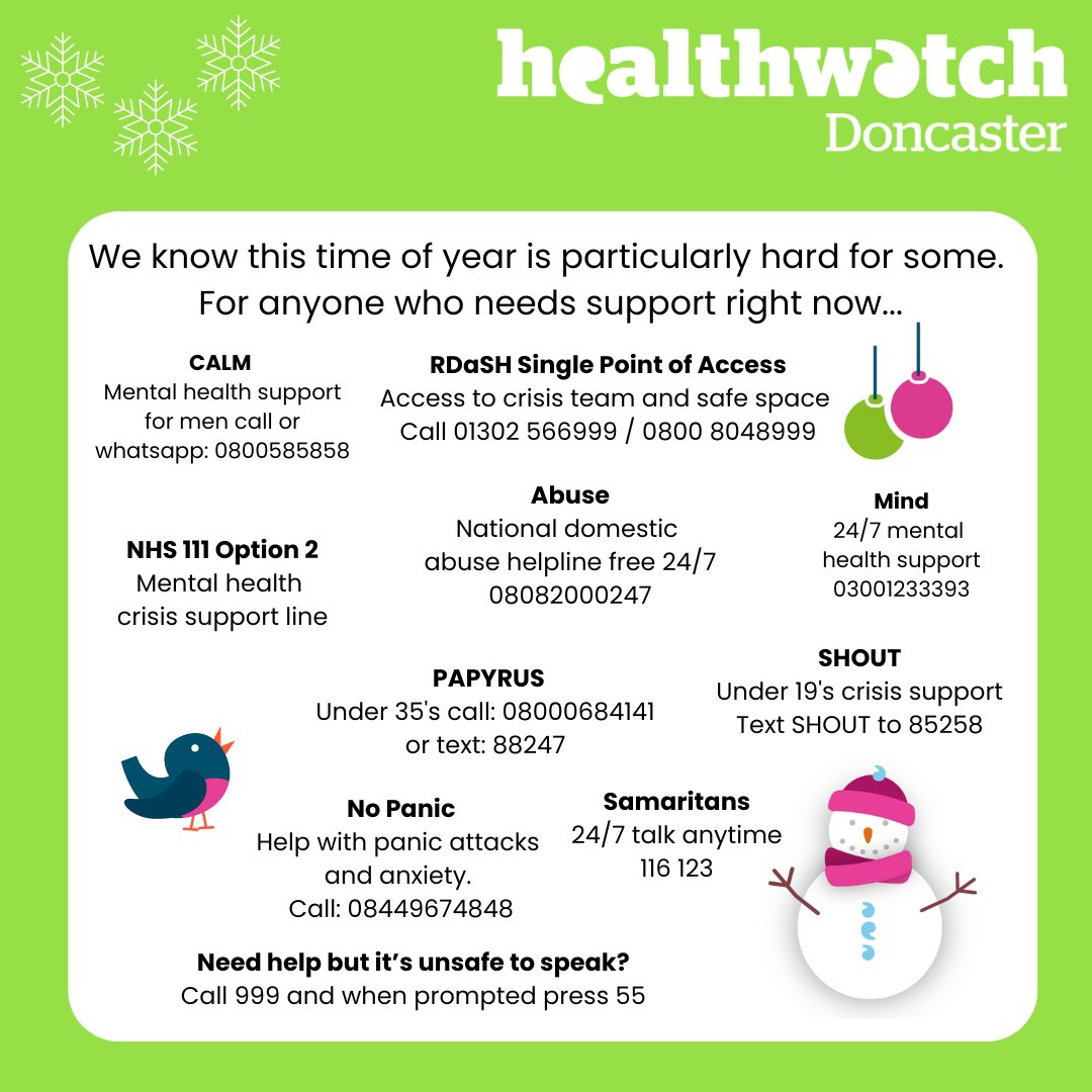 Healthwatch Doncaster tweet media