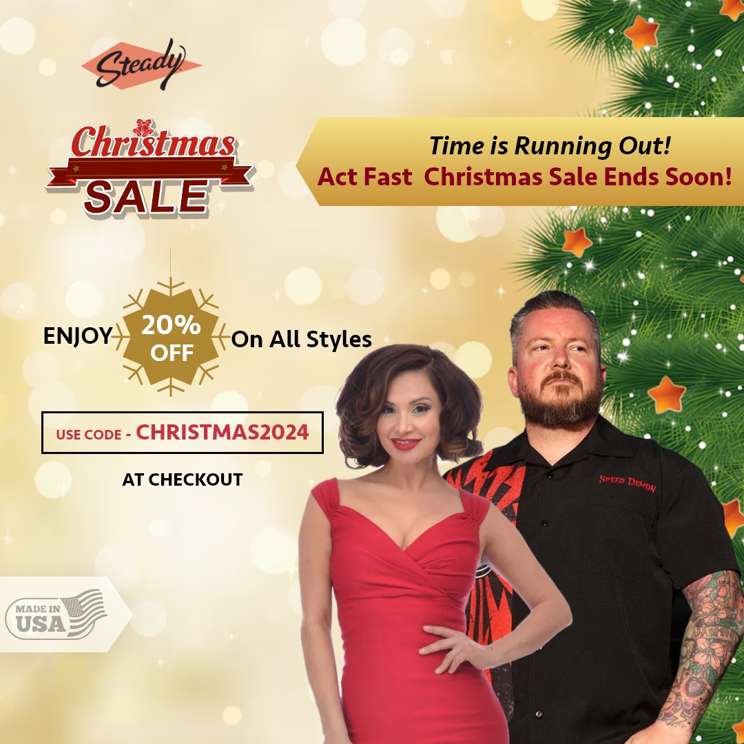 🎄Only 2 Days Left! 🎁Save 20% on all your holiday must-haves! Time is running out – grab your favorites now!
🛒Shop Now: steadyclothing.com
#ChristmasSale #RetroStyle #HolidayDeals #VintageFashion #SteadyClothing #ShopNow #HolidaySavings #RetroVibes #TimelessStyle