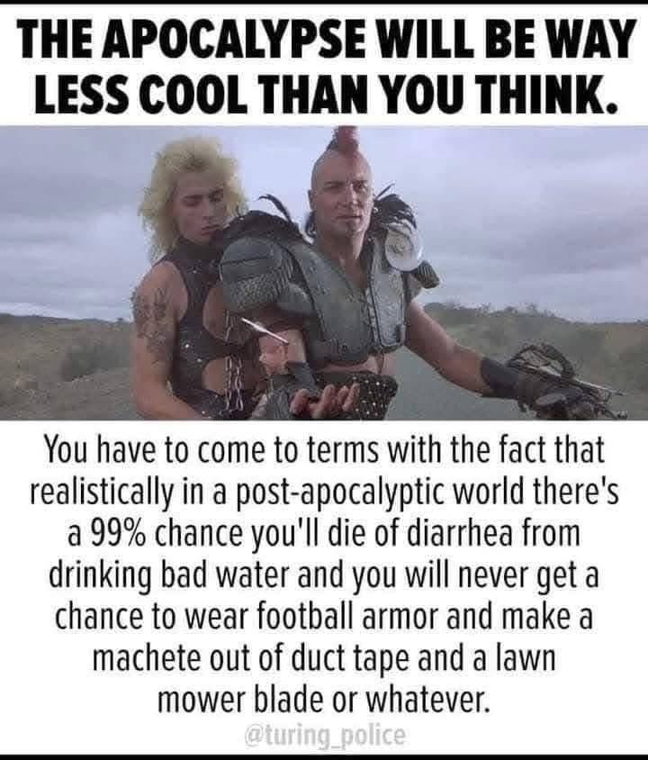 As we get closer to an apocolypse, this is a good reminder. #apocolypse