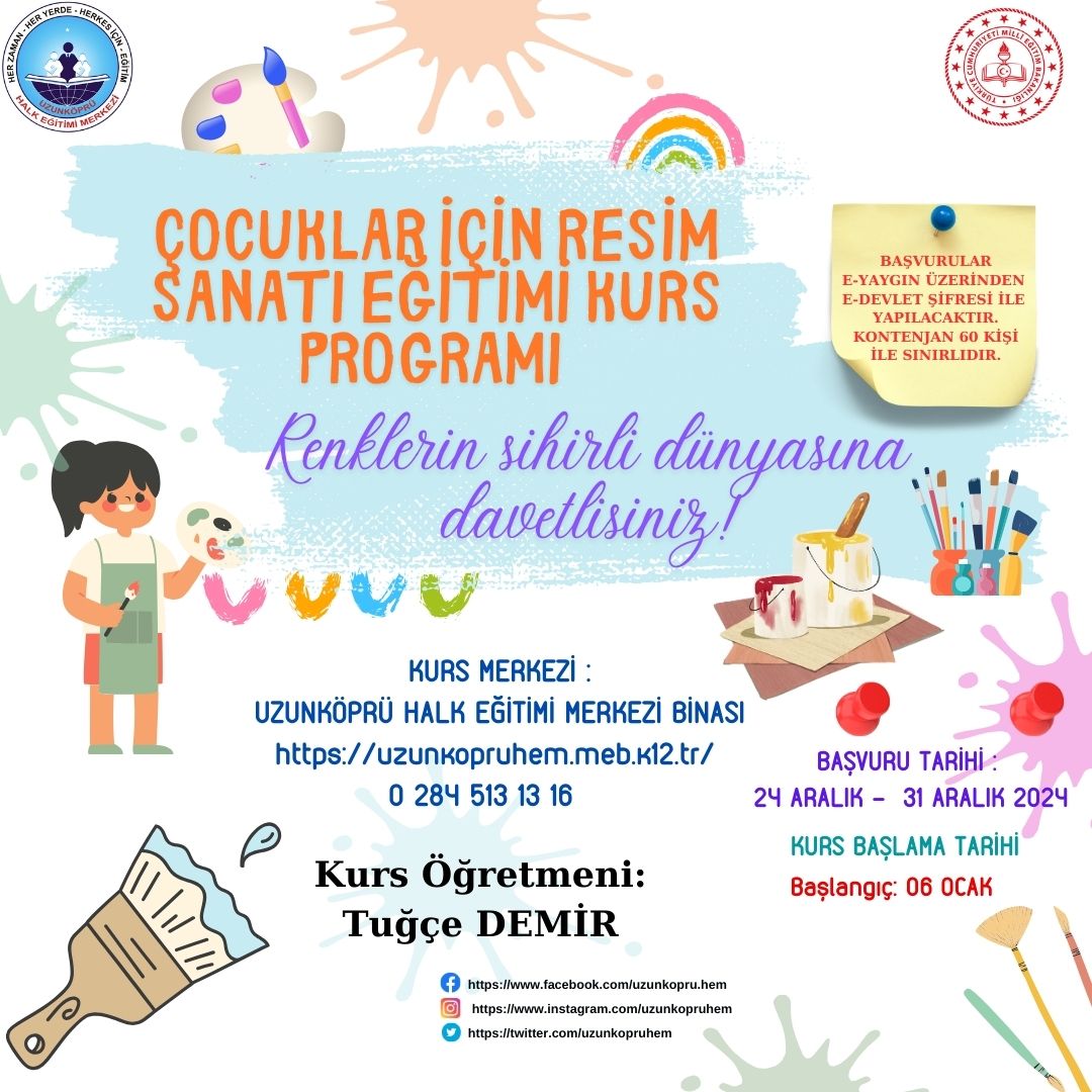 İlkokul ve Ortaokul öğrencilerimizi bekleriz.
Başvuru için : e-yaygin.meb.gov.tr

<a href="/mebhbogm/">MEB Hayat Boyu Öğrenme Genel Müdürlüğü</a> 
<a href="/Edirne_MEM/">Edirne İl Millî Eğitim Müdürlüğü</a> 
<a href="/uzunkoprumem1/">uzunkoprumem</a>