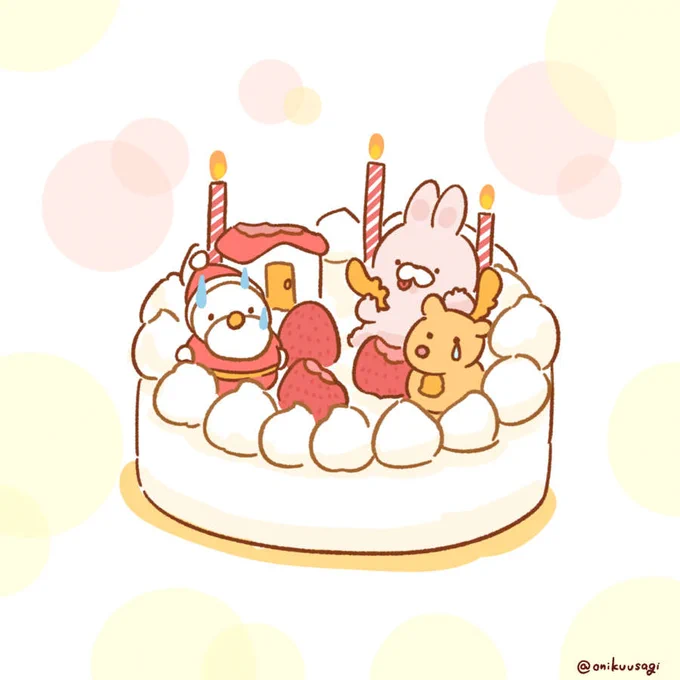 ケーキもりもりおにくうさぎ