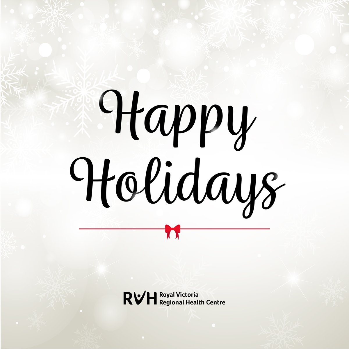 Wishing everyone a safe and happy holiday season! 

And a special shout-out to members of Team RVH who give their all 365 days a year providing high-quality patient care. We appreciate you!
