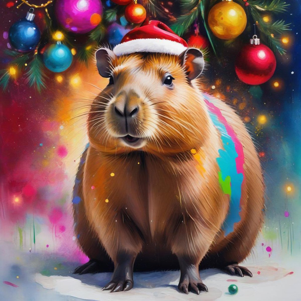 BarkCanvasNFT's tweet photo. It's #JingleBells season, and the #Capybara has been missing from my posts ‼️😲😵

SL256, @ 0.75POL #Xmas #XmasNFT #SplatterLegions #ColorChaos

Merry XMas fam !!!

https://t.co/d2s81S0y8b https://t.co/U60rq1gYmc