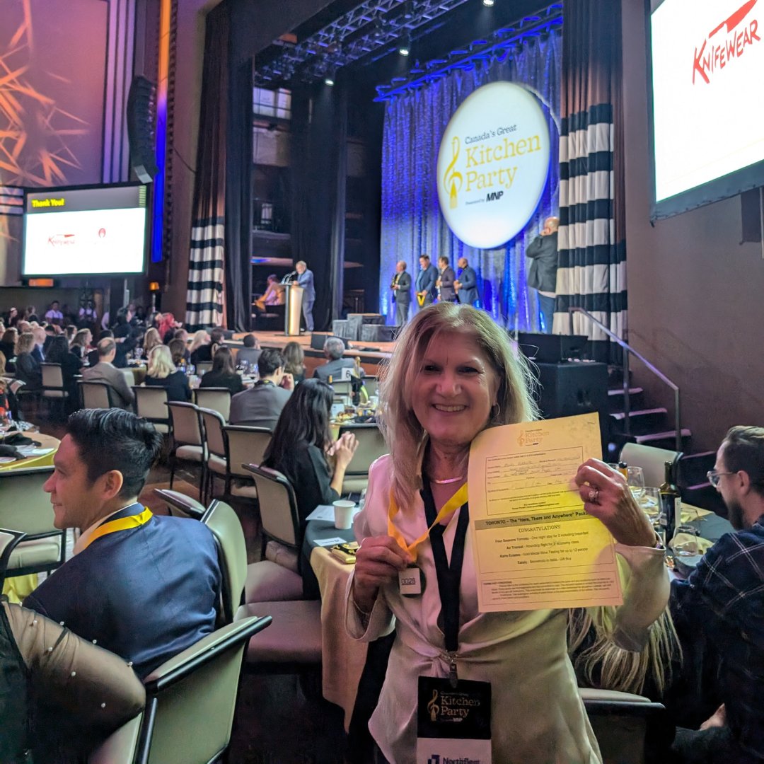 Some great moments from <a href="/GKitchenParty/">Canada's Great Kitchen Party</a> ✨

Congratulations to our raffle winner (4th pic) who won a one-night stay for 2 at <a href="/FSToronto/">Four Seasons Hotel Toronto</a> including breakfast, a Gold Medal wine tasting for 12 at <a href="/KarloEstates/">Karlo Estates</a> &amp; an <a href="/Eataly/">Eataly</a> gift basket 🎆 Raffle proceeds support our work — thank you!
