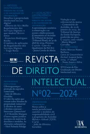 APDI_PT's tweet image. 📷Já se encontra disponível a nova edição da Revista de Direito Intelectual Nº2 -2024
Saiba mais em📷 apdi.pt/revista-de-dir…
#APDI #DireitoIntelectual