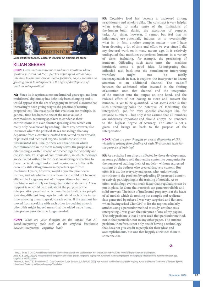 INT-FTI (@interpretingfti) on Twitter photo Just before the holidays, the HDKP's bulletin is out, with a comprehensive report on the 50th anniversary event earlier this fall, including the panel discussion with <a href="/UNIGEnews/">Université de Genève</a> 's Prof. <a href="/KilianGSeeber/">KilianGSeeber</a>.
Find the entire issue here: hdkp.hr/wp-content/upl… Just before the holidays, the HDKP's bulletin is out, with a comprehensive report on the 50th anniversary event earlier this fall, including the panel discussion with <a href="/UNIGEnews/">Université de Genève</a> 's Prof. <a href="/KilianGSeeber/">KilianGSeeber</a>.
Find the entire issue here: hdkp.hr/wp-content/upl…