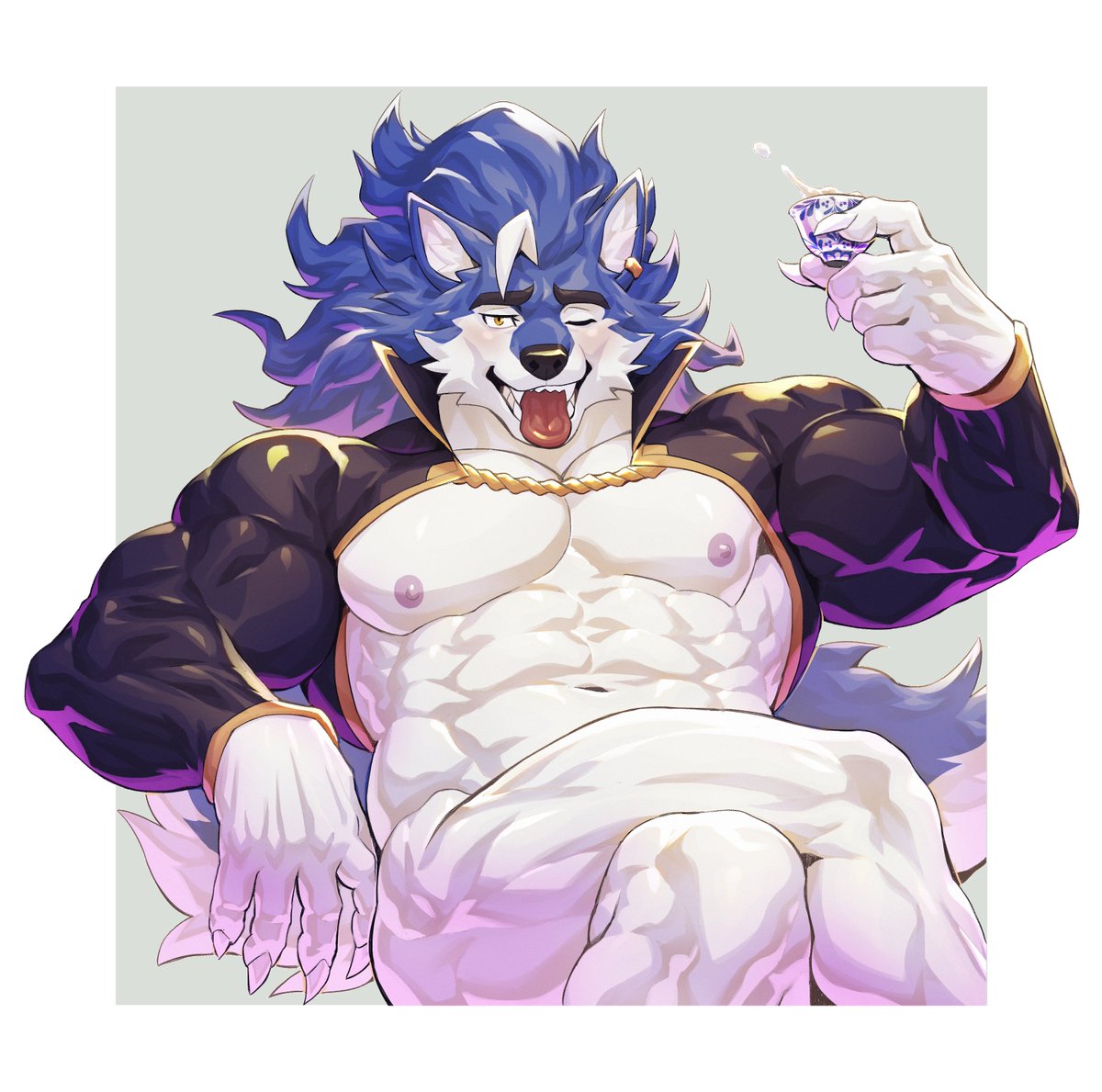 🐺 Have a drink together🍶?      

Art:<a href="/PEAPEAFur/">PeaPeaFur</a>