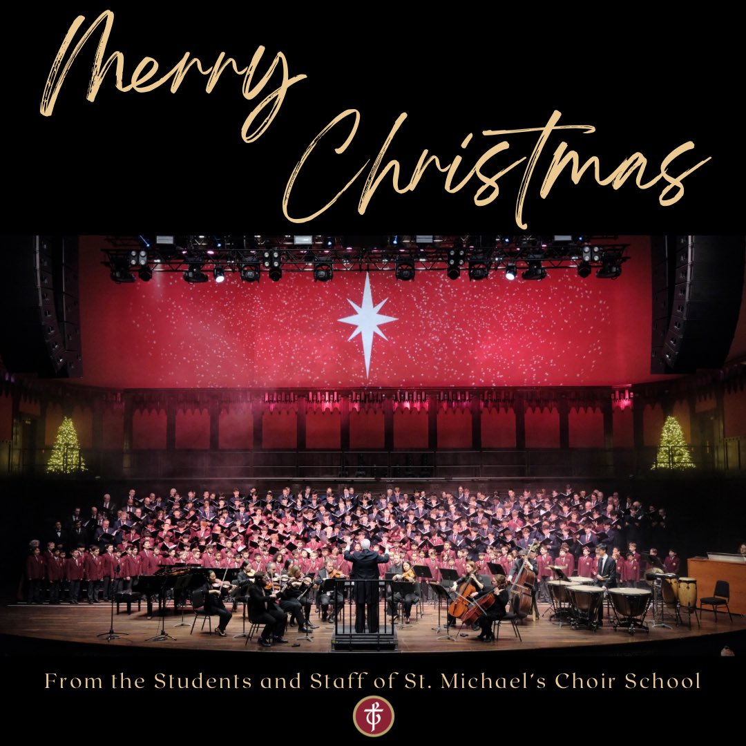 Wishing you a very Merry Christmas from the students and staff of St. Michael’s Choir School! #bisoratquicantat