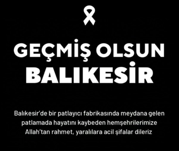 Geçmiş Olsun Türkiyem 
#SonDakika  #balikesir  #patlamada #balıkesirpatlama