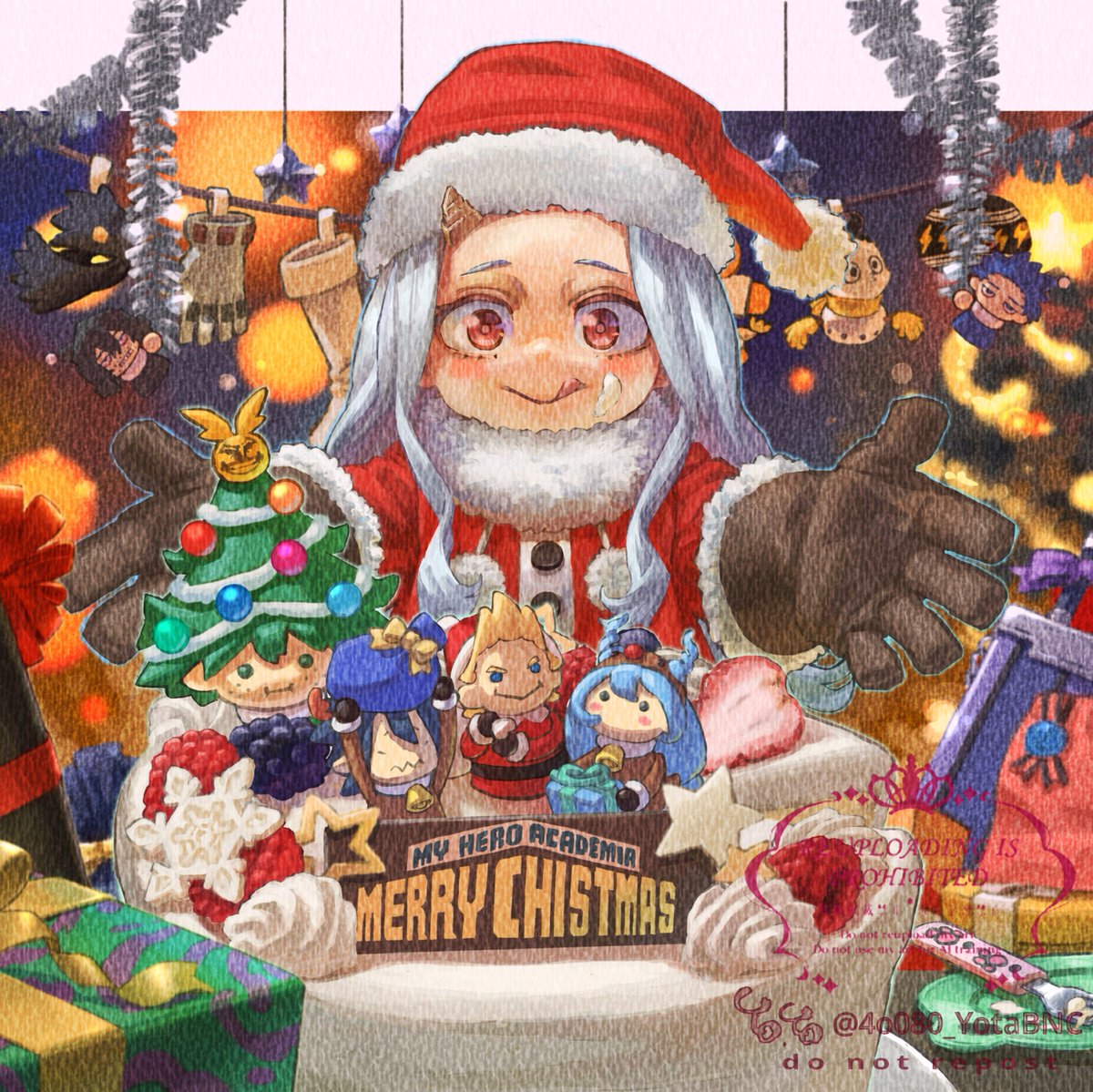 ヒロアカ「ヒロアカ ファンアート 過去絵リメイククリスマスイラスト