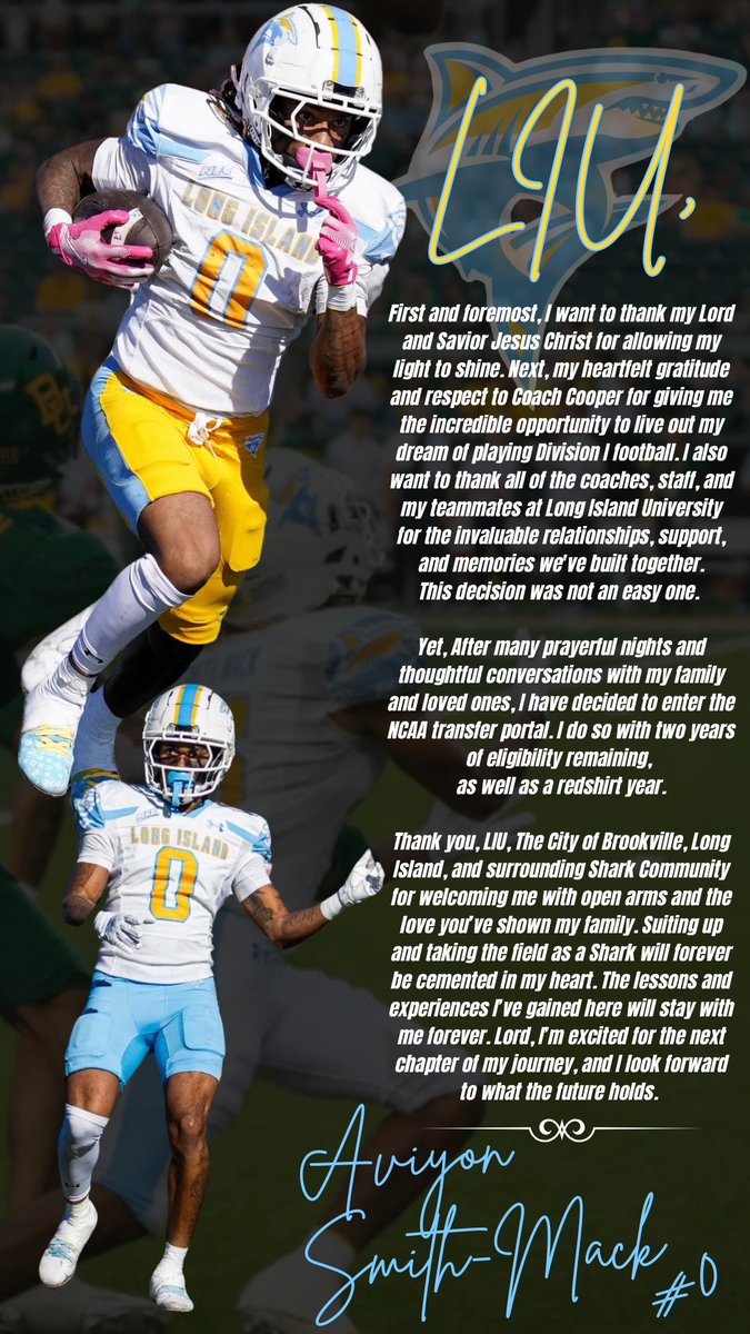 Thank you LIU 🖤 <a href="/LHSCoachMoore/">Cory Moore</a> <a href="/CollegeFBPortal/">College Transfer Portal</a> <a href="/247SportsPortal/">247Sports Transfer Portal</a>