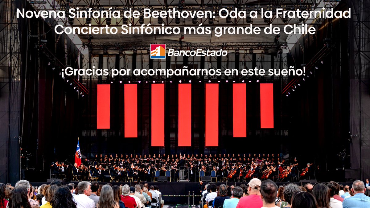 ✨ Oda a la Fraternidad: Un evento que unió a todo un país ✨🎶

El pasado sábado 21 de diciembre vivimos un momento inolvidable en el concierto sinfónico más grande de Chile. Bajo la dirección del maestro Rodolfo Saglimbeni, la Orquesta Sinfónica Nacional de Chile, el Coro