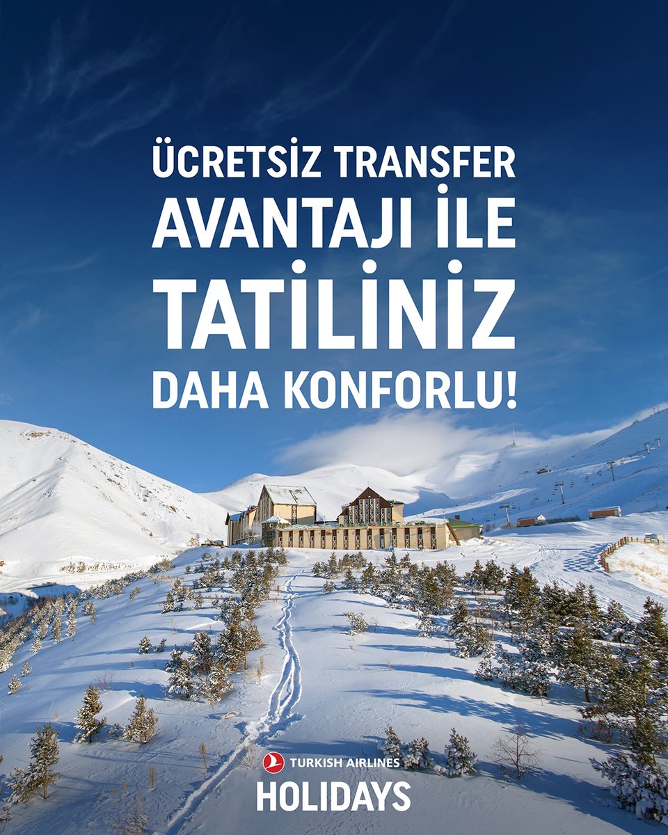 Havalimanı ve otel arası ücretsiz transfer avantajı sizi bekliyor!

Kış tatilinizi Turkish Airlines Holidays ile planlayarak seçili otellerde geçerli ücretsiz transfer avantajından yararlanın.

Detaylı bilgi için web sitemizi ziyaret edebilir ve üye olarak size özel