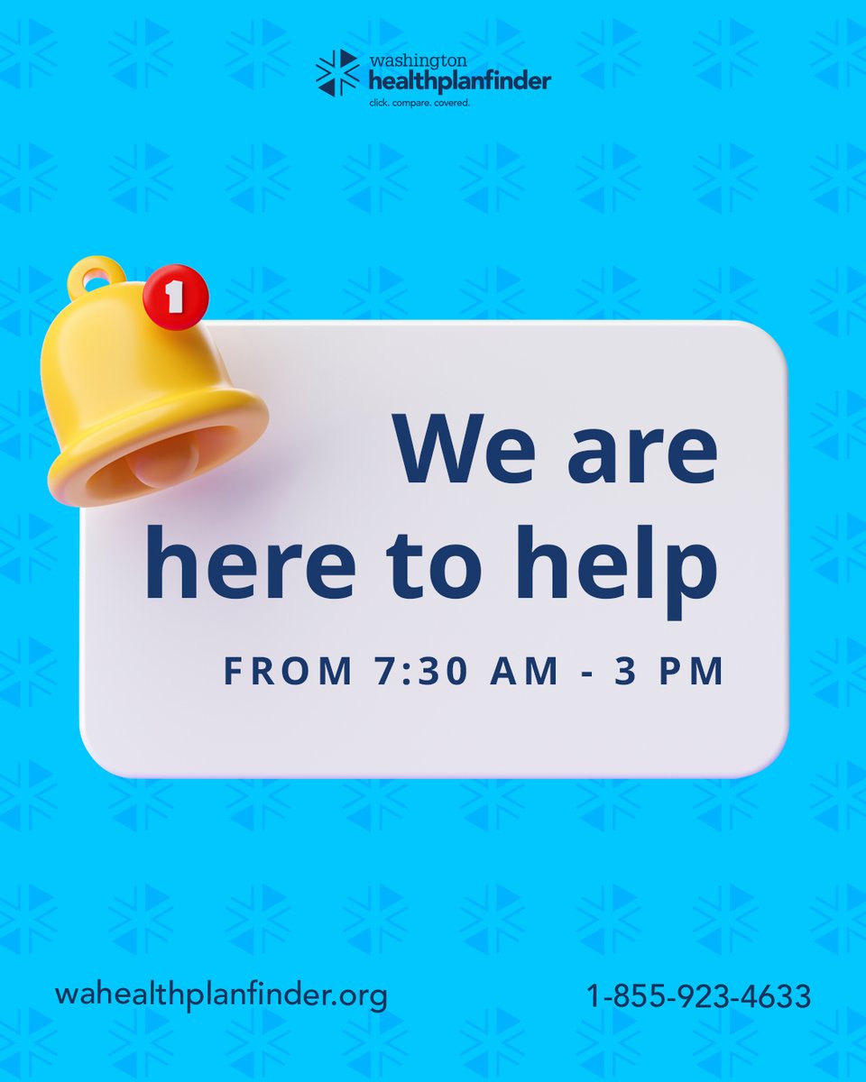 Our Customer Support Center is open today to help you sign up for health and dental insurance. We are available today Dec. 24, from 7:30 a.m. to 3 p.m. Give us a call at 1-855-923-4633 (TTY/TDD: 1-855-627-9604).