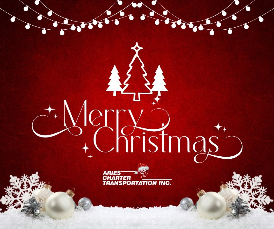 Aries_Charter's tweet image. Wishing you a holiday season filled with warmth, joy, and cherished moments with loved ones. Merry Christmas from all of us at Aries Charter Transportation! 🎄