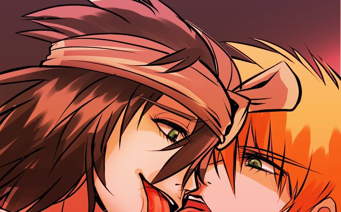 あっちで空鶴と一護描いたよ! 