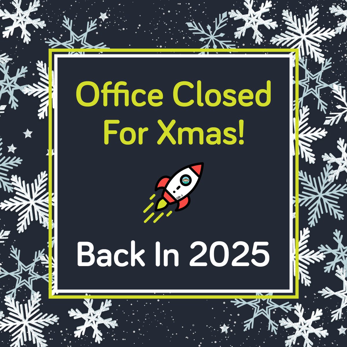 GraphicsBite's tweet photo. We’re now on a holiday break!🎅
We wish everyone a Merry Christmas! 🎄 

The office will be back open in January! See you all in the New Year! 🚀🎆 

#SantasComingToTown https://t.co/Rb6Sp6zMaQ